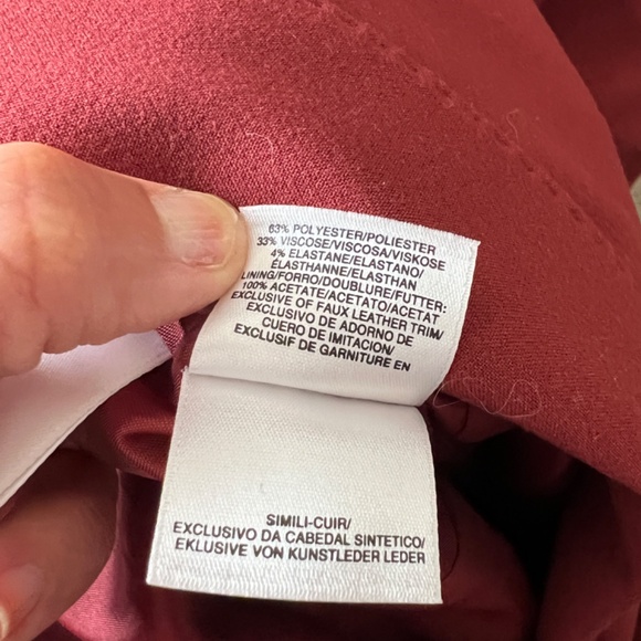 Anne Klein Burgundy/Cooper Single Breasted Blazer Size 4 - Picture 13 of 13